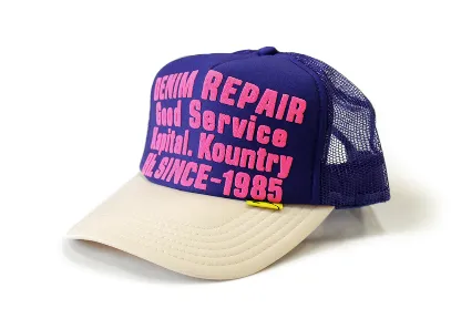 DS! Kapital Kountry Denim Repair PT 2Tone Mesh Trucker Cap Hat
