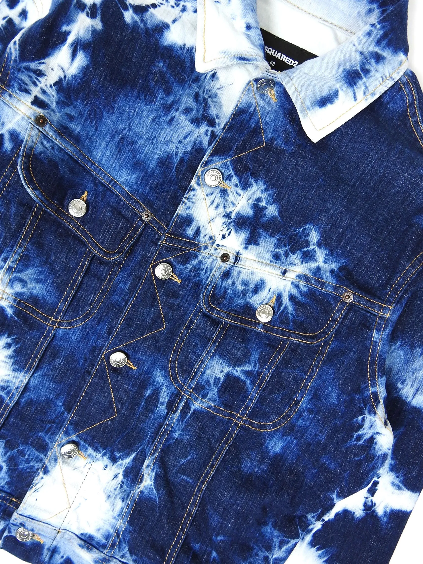 DSquared2 Tye Dye Denim Trucker Size 48