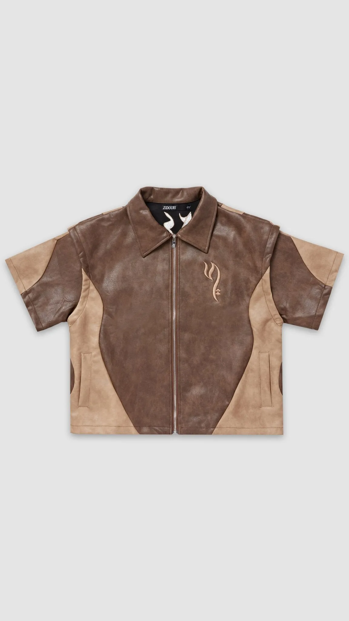 Dual Wear Leather Shirt