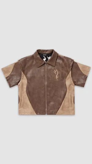 Dual Wear Leather Shirt