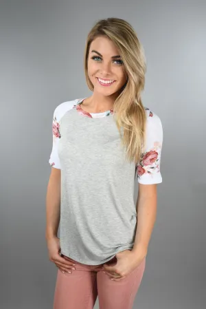 Dusty Coral Sleeve Top
