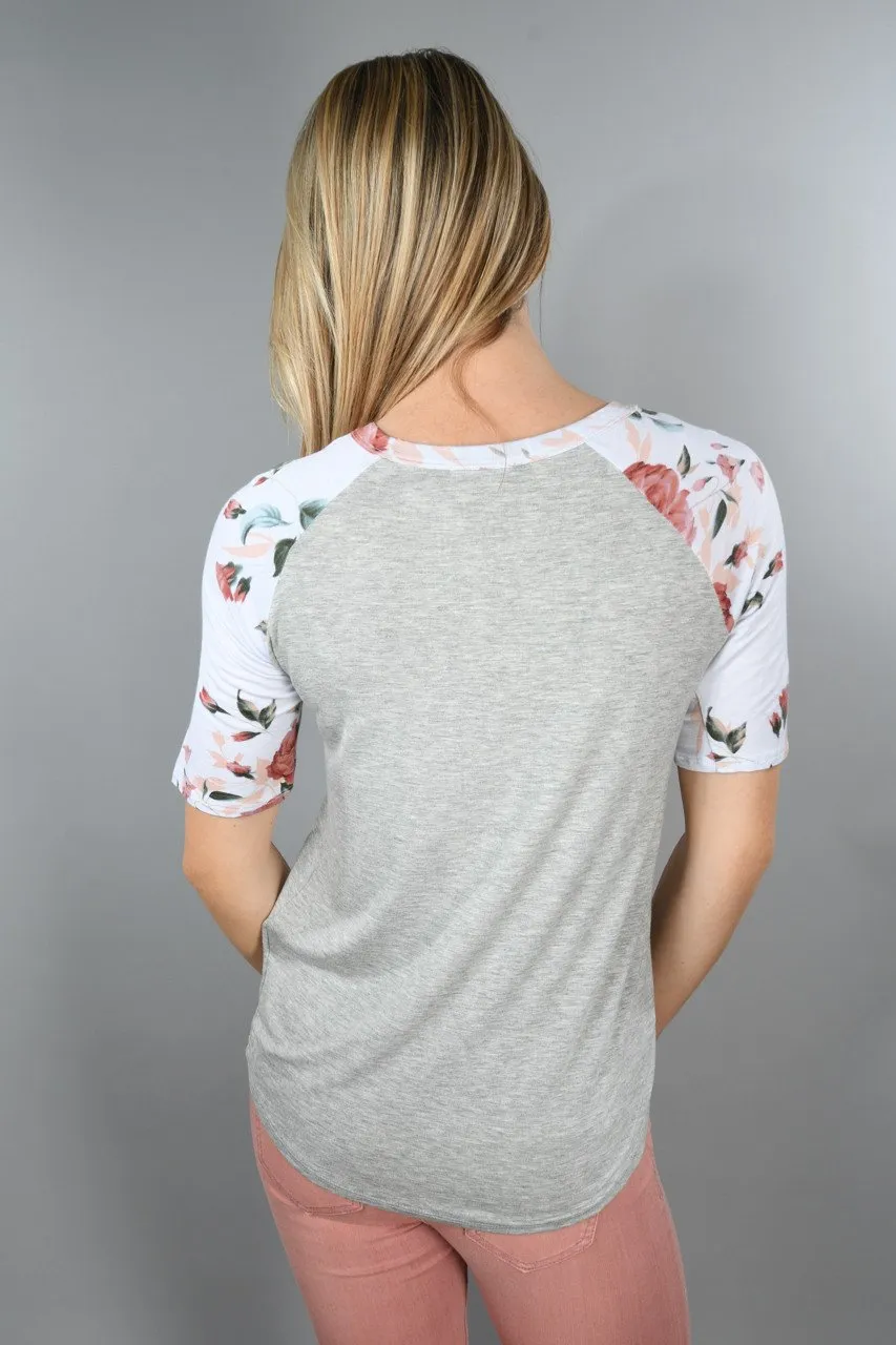 Dusty Coral Sleeve Top