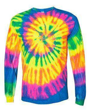Dyenomite Men's Spiral Long Sleeve Tie-Dye T-Shirt - 240MS