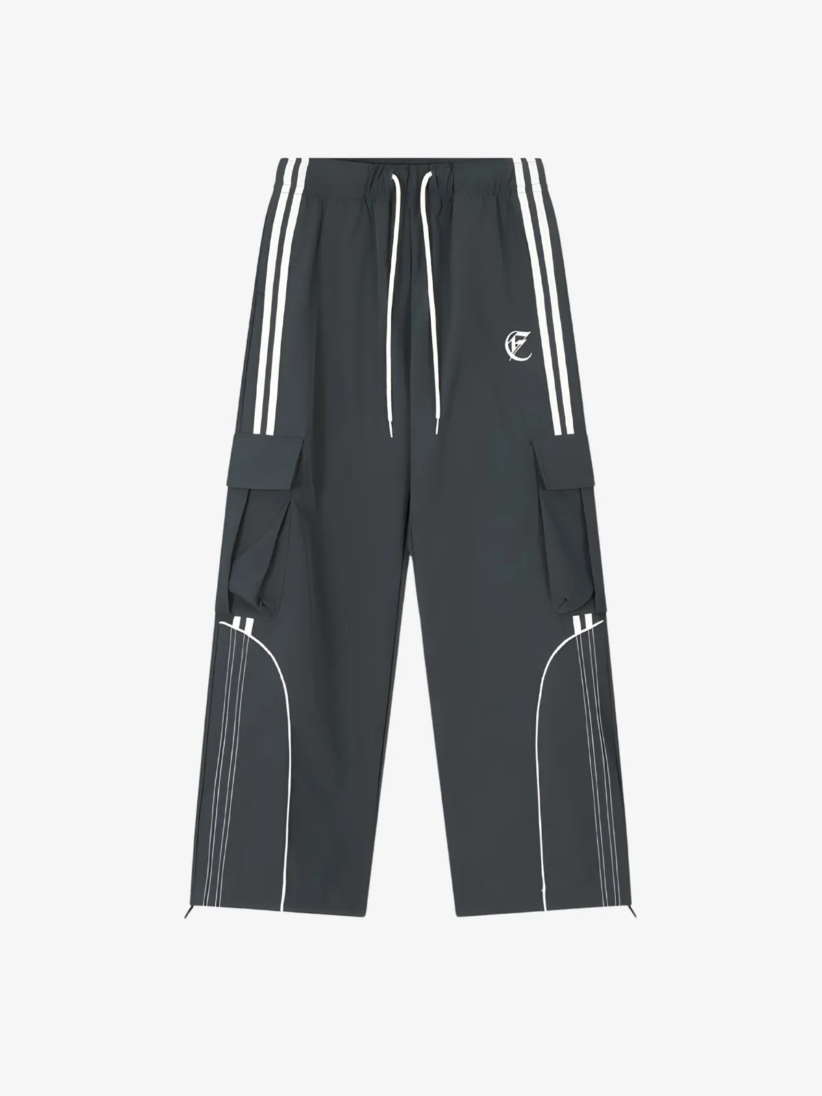 E LOGO STREETWEAR CARGO PANTS