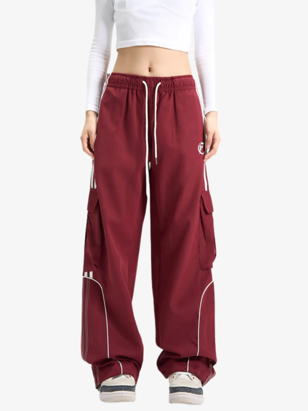 E LOGO STREETWEAR CARGO PANTS
