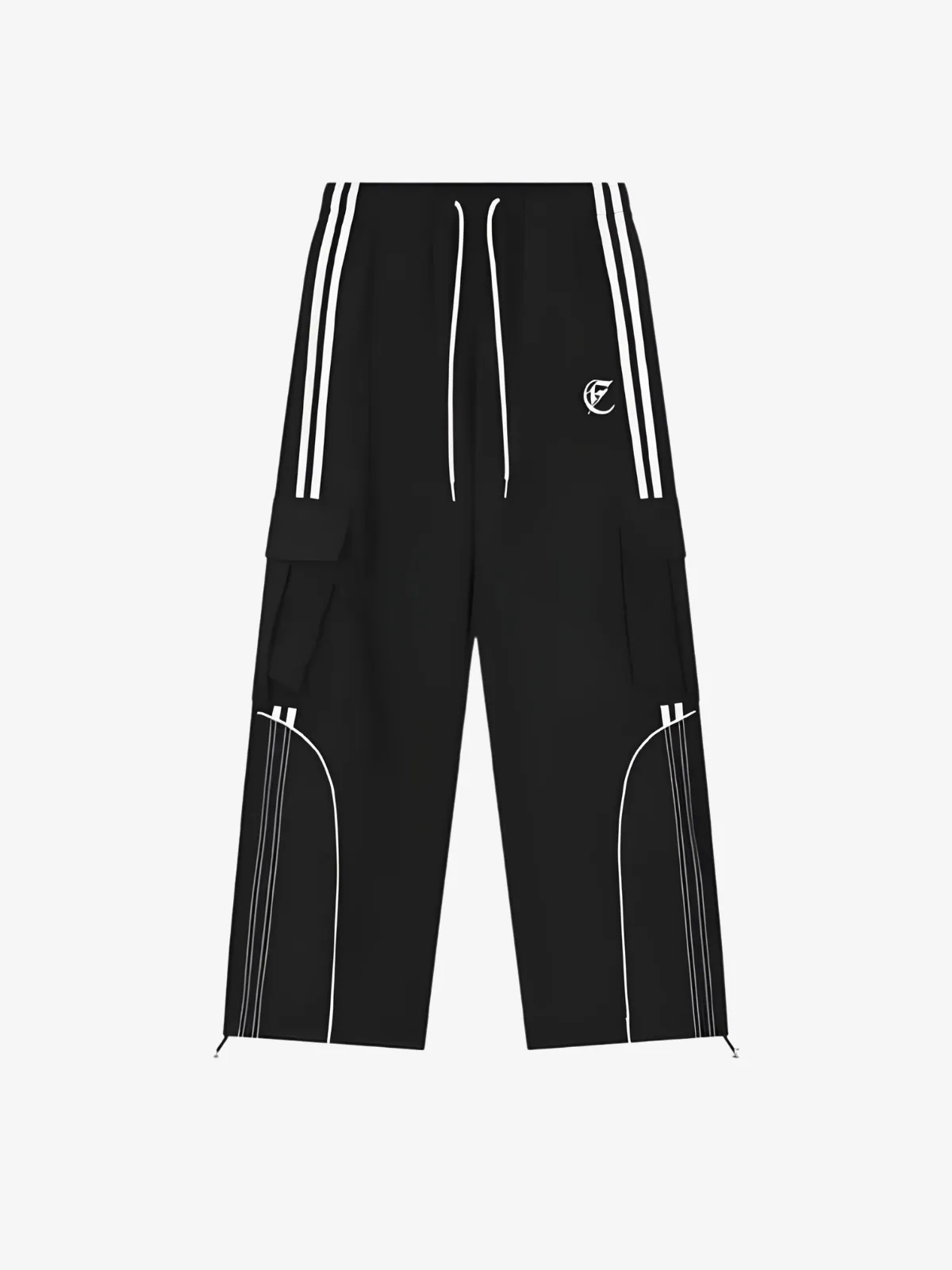 E LOGO STREETWEAR CARGO PANTS