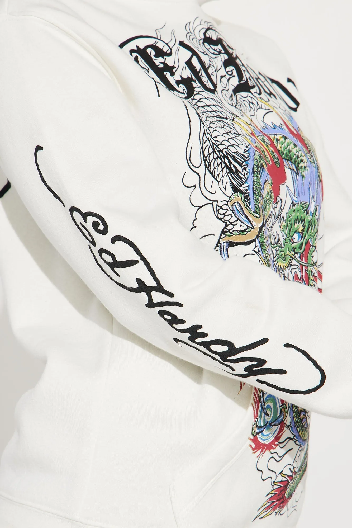 Ed Hardy Dragon Hoodie - Ivory