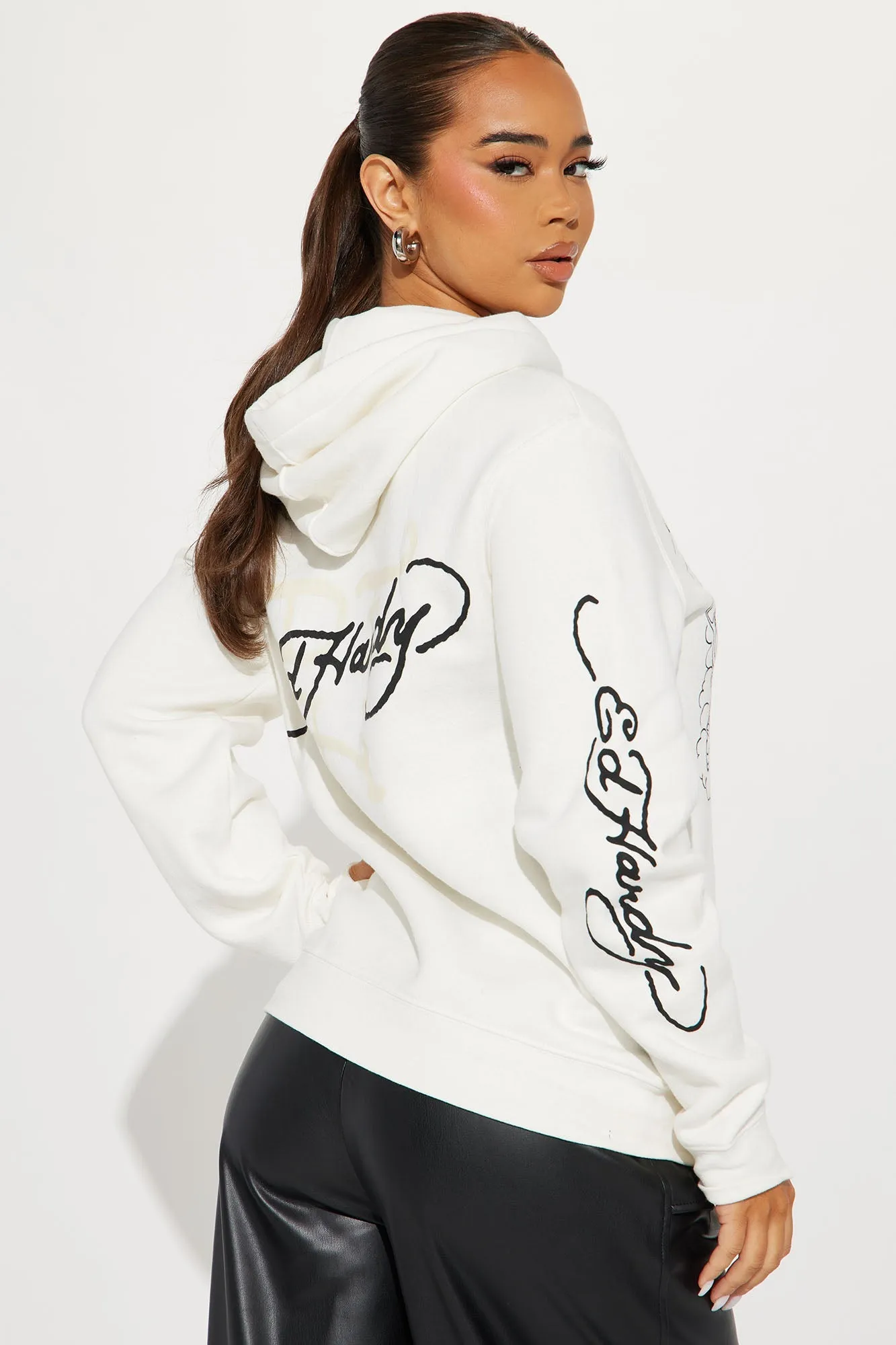 Ed Hardy Dragon Hoodie - Ivory
