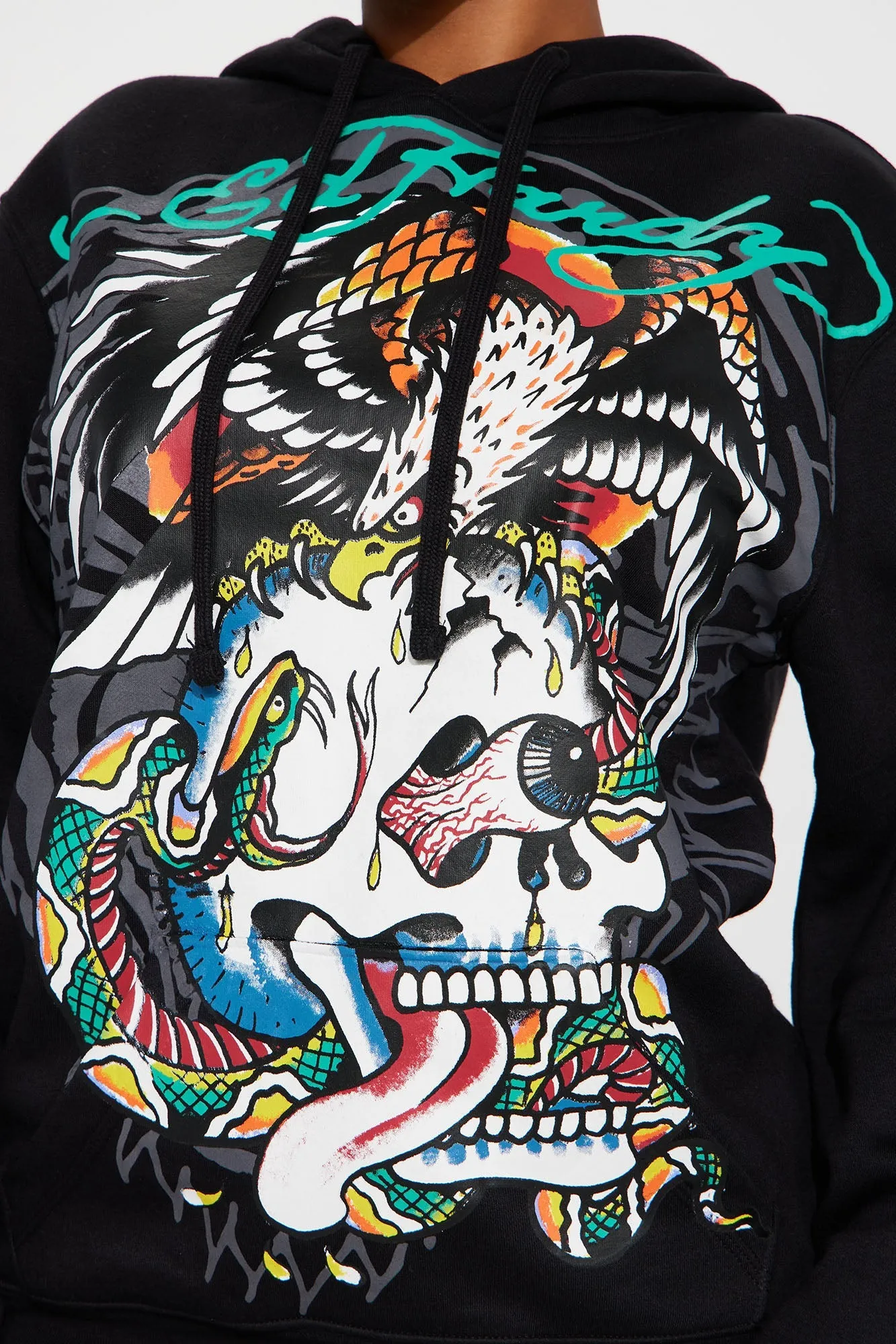 Ed Hardy Skull Hoodie - Black