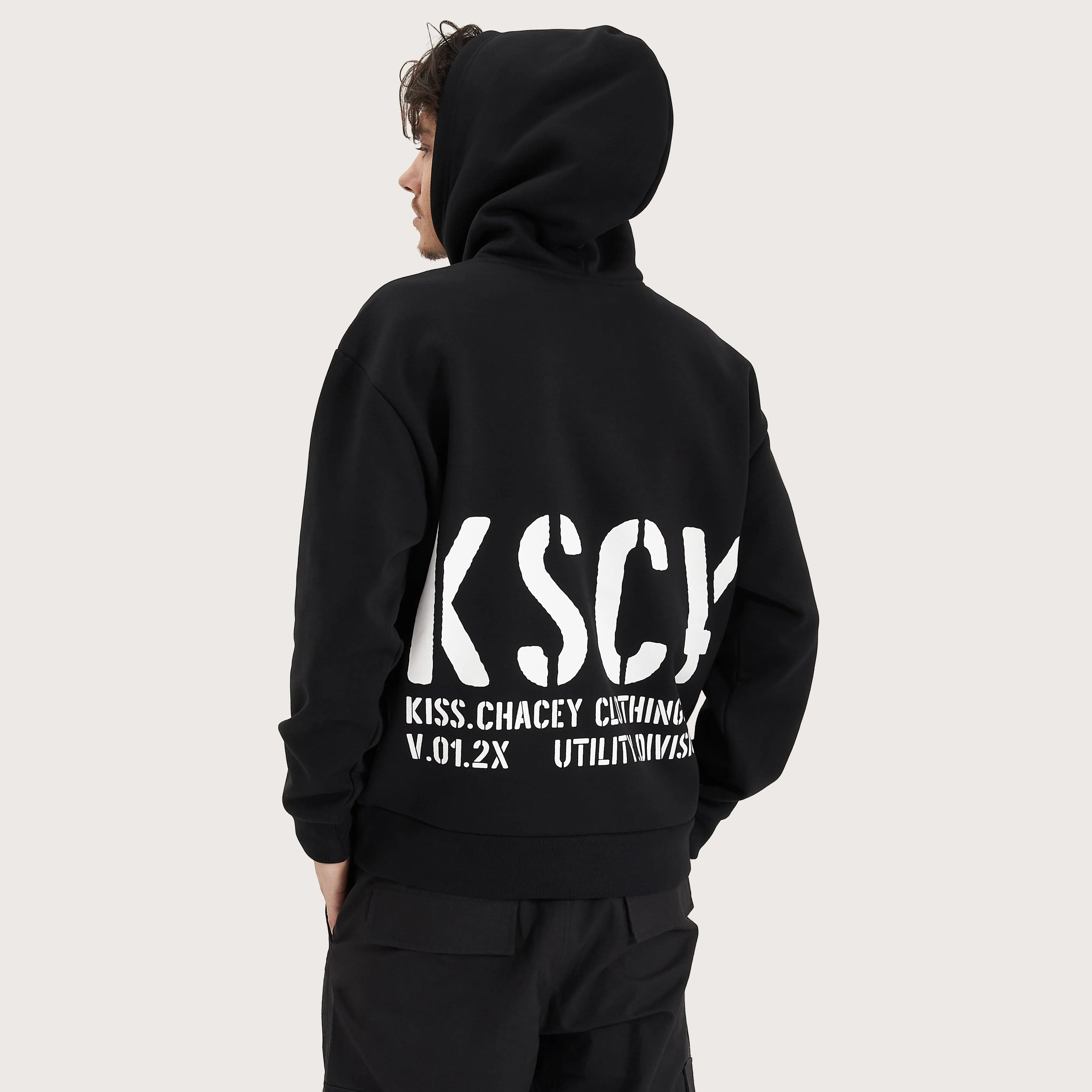 Efficacy Heavy Relaxed Hooded Sweater Jet Black