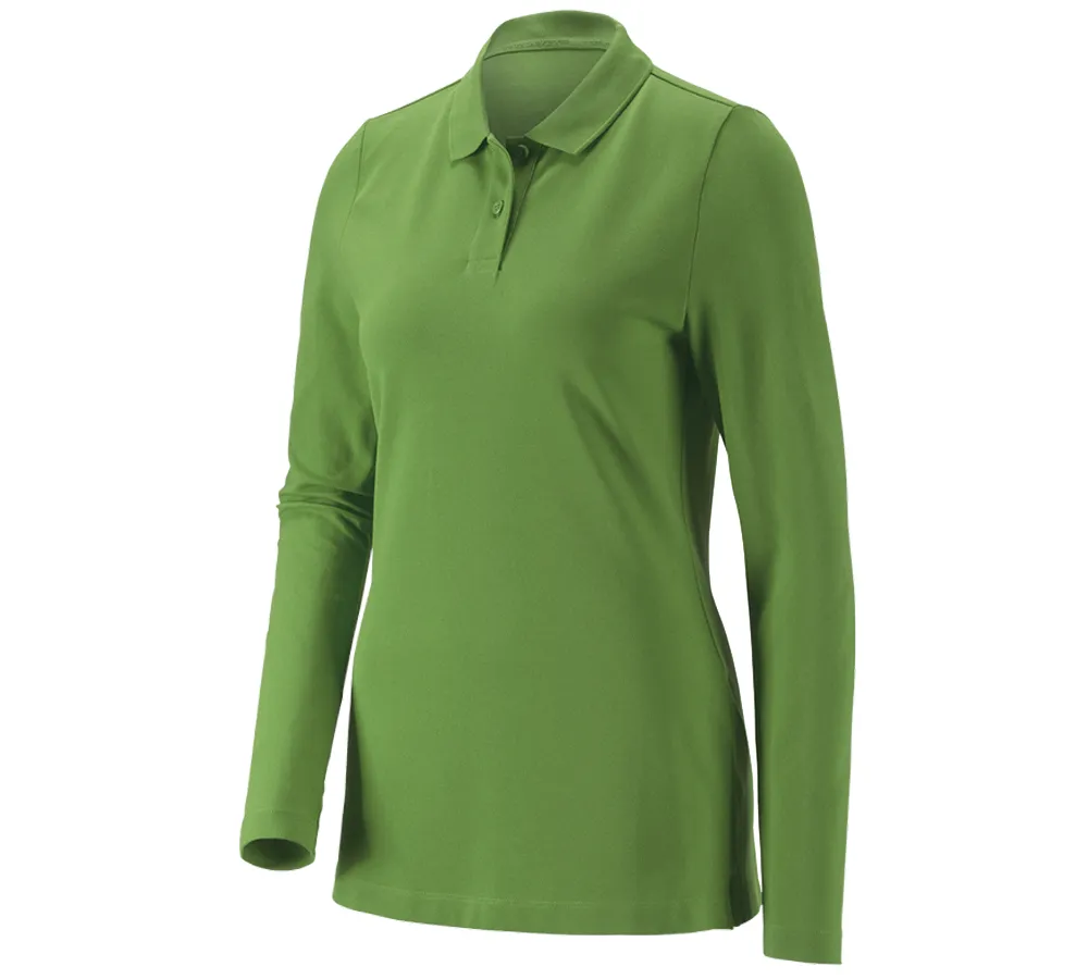 Ženska polo majica piqué longsleeve cotton stretch