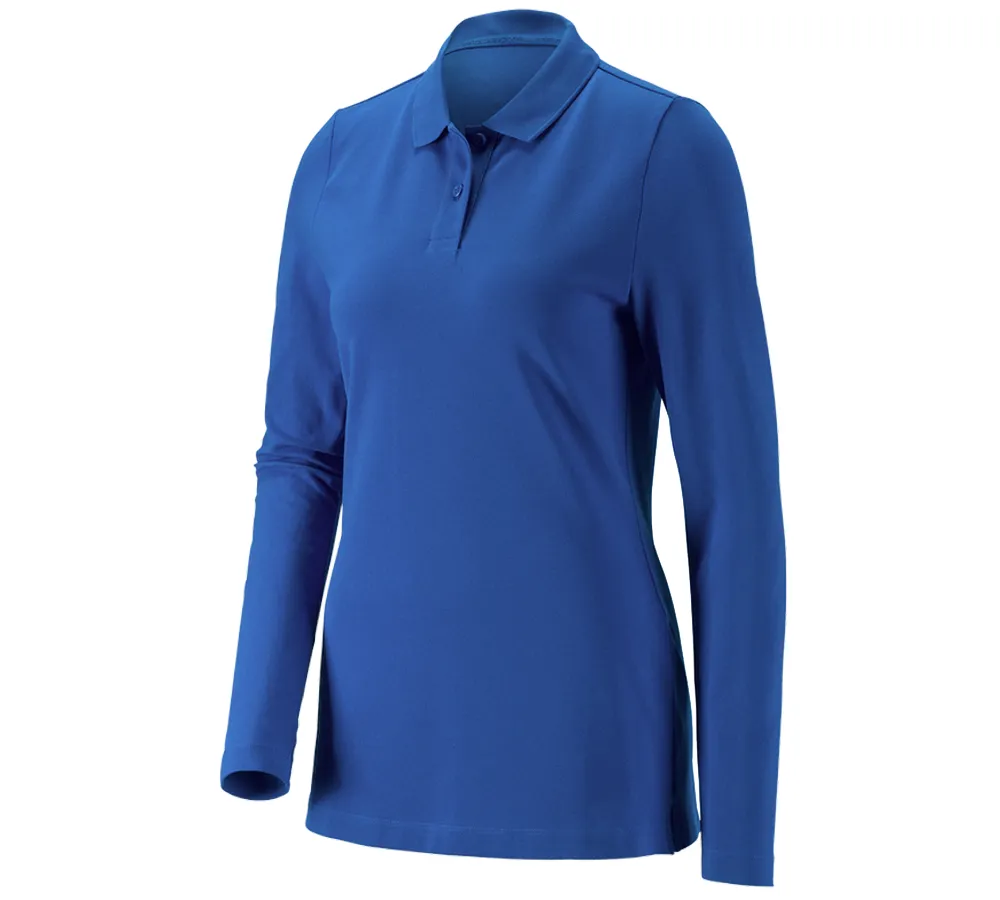 Ženska polo majica piqué longsleeve cotton stretch