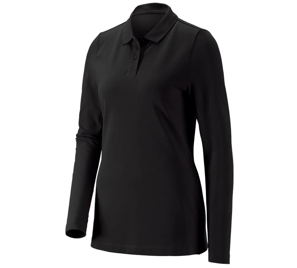 Ženska polo majica piqué longsleeve cotton stretch