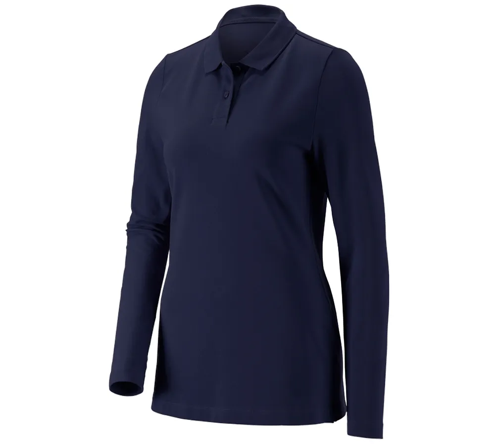 Ženska polo majica piqué longsleeve cotton stretch