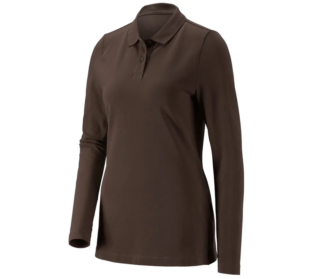 Ženska polo majica piqué longsleeve cotton stretch
