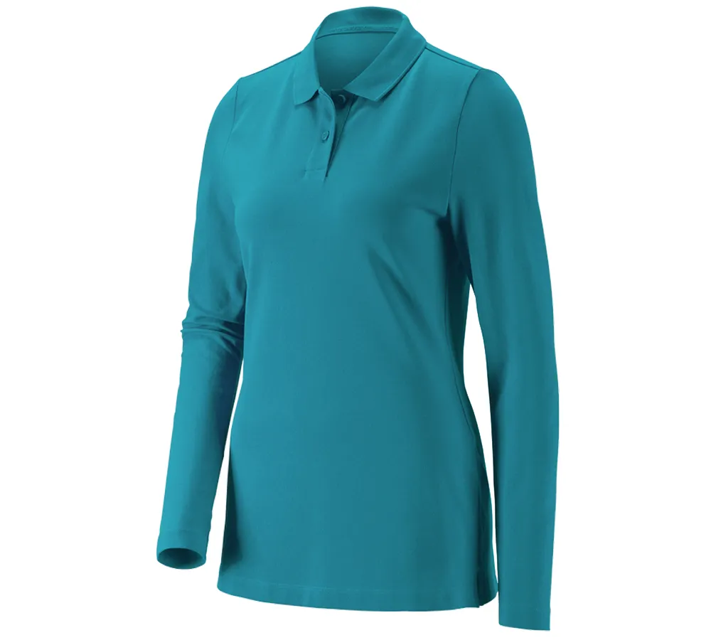 Ženska polo majica piqué longsleeve cotton stretch