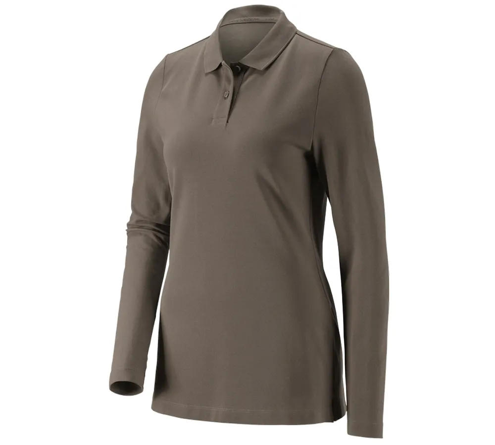 Ženska polo majica piqué longsleeve cotton stretch