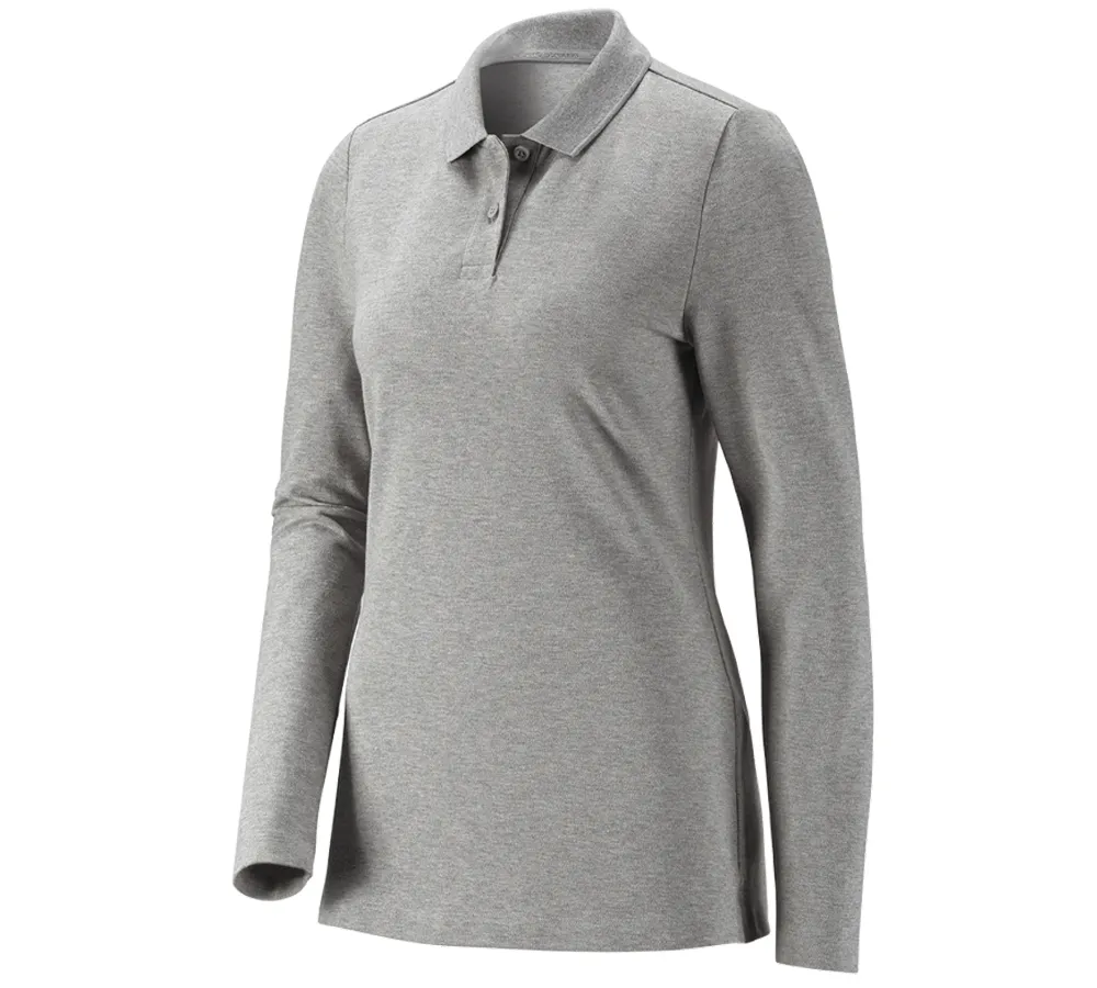 Ženska polo majica piqué longsleeve cotton stretch