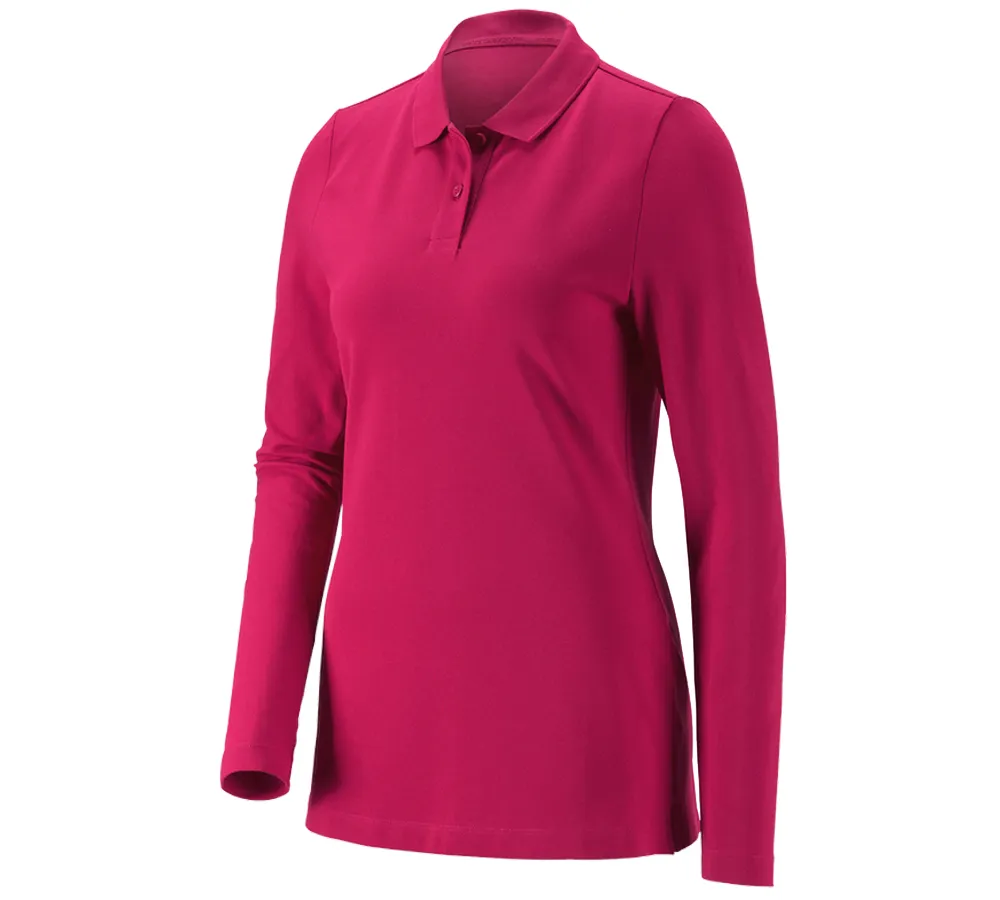 Ženska polo majica piqué longsleeve cotton stretch
