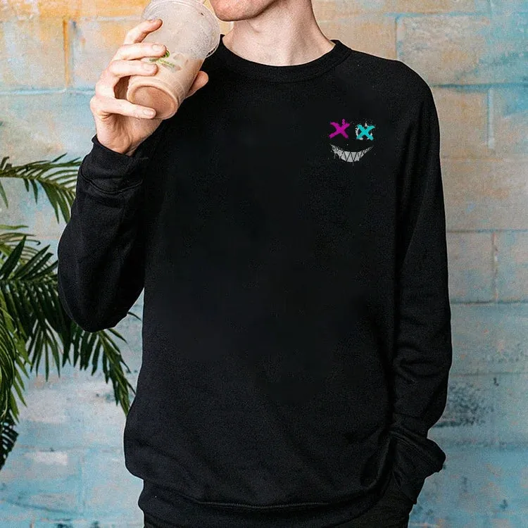 EVIL EMOJI GRAPHIC BLACK PRINT Sweatshirt