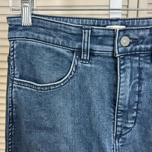 Faherty Stretch Terry DIY Skirt Raw Hem Denim Color Size 27