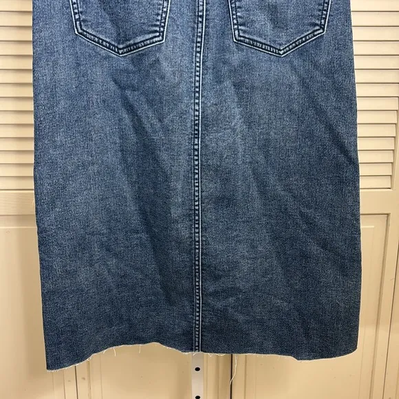 Faherty Stretch Terry DIY Skirt Raw Hem Denim Color Size 27