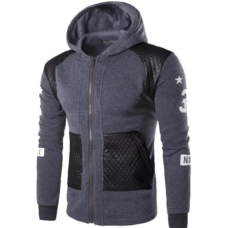 Fashion Mens Hoodies And Sweatshirts Oversized Hombre Hip Hop Men Hooded Sweatshirt Plus Size 3XL Hoodies Zipper Streetwear