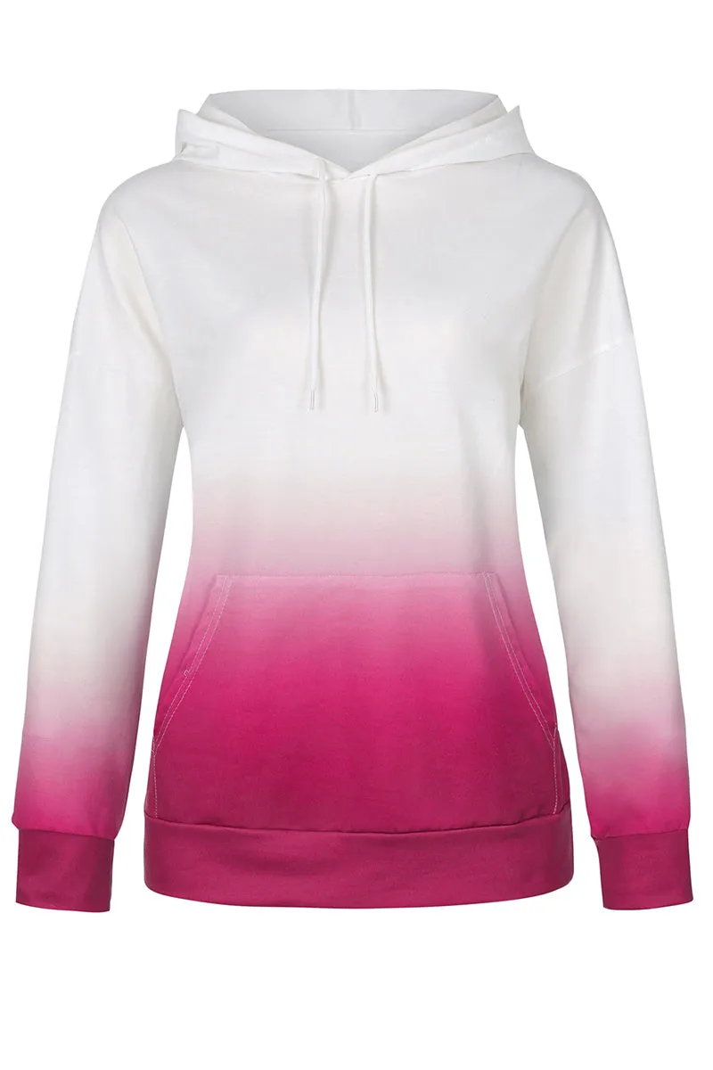 Fashion Sweet Print Pocket Hooded Collar Hoodies(3 Colors)