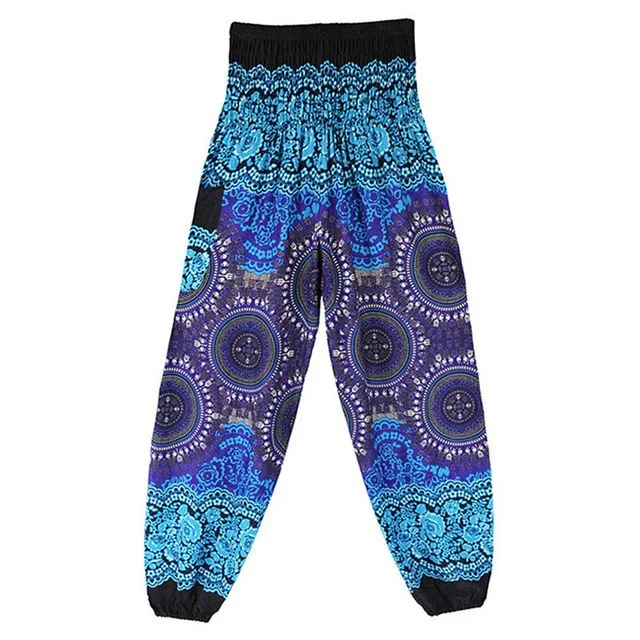 'Flower Child' High Waisted Harem Pants - Elasticated & Draw String