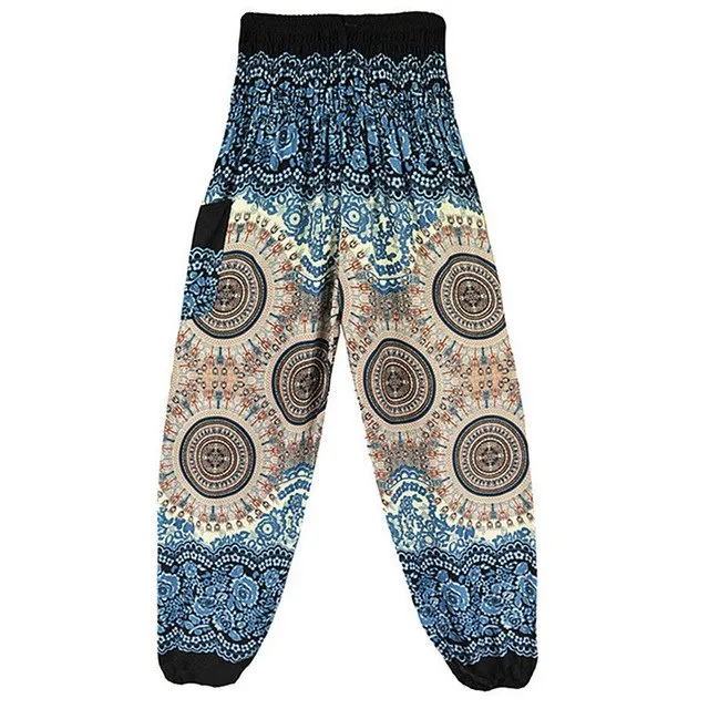 'Flower Child' High Waisted Harem Pants - Elasticated & Draw String