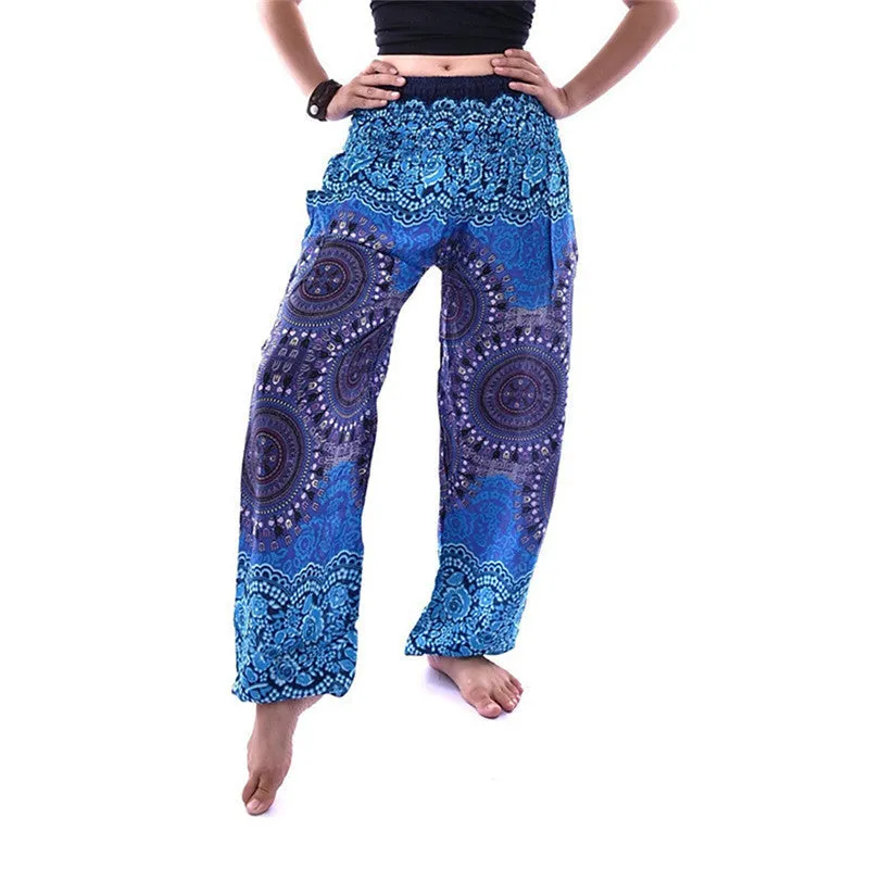 'Flower Child' High Waisted Harem Pants - Elasticated & Draw String