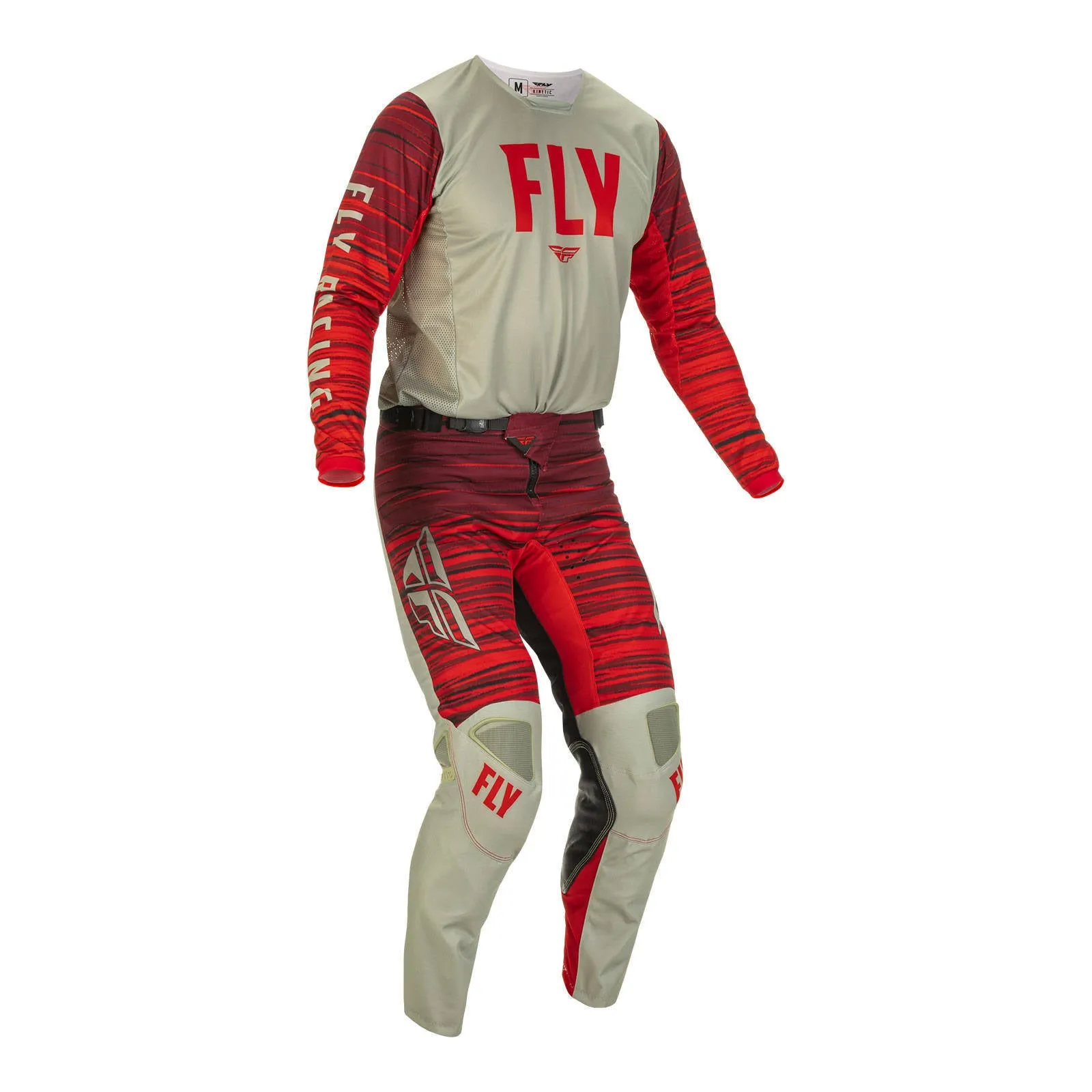 Fly Racing 2022 Kinetic Wave Pant - Light Grey / Red