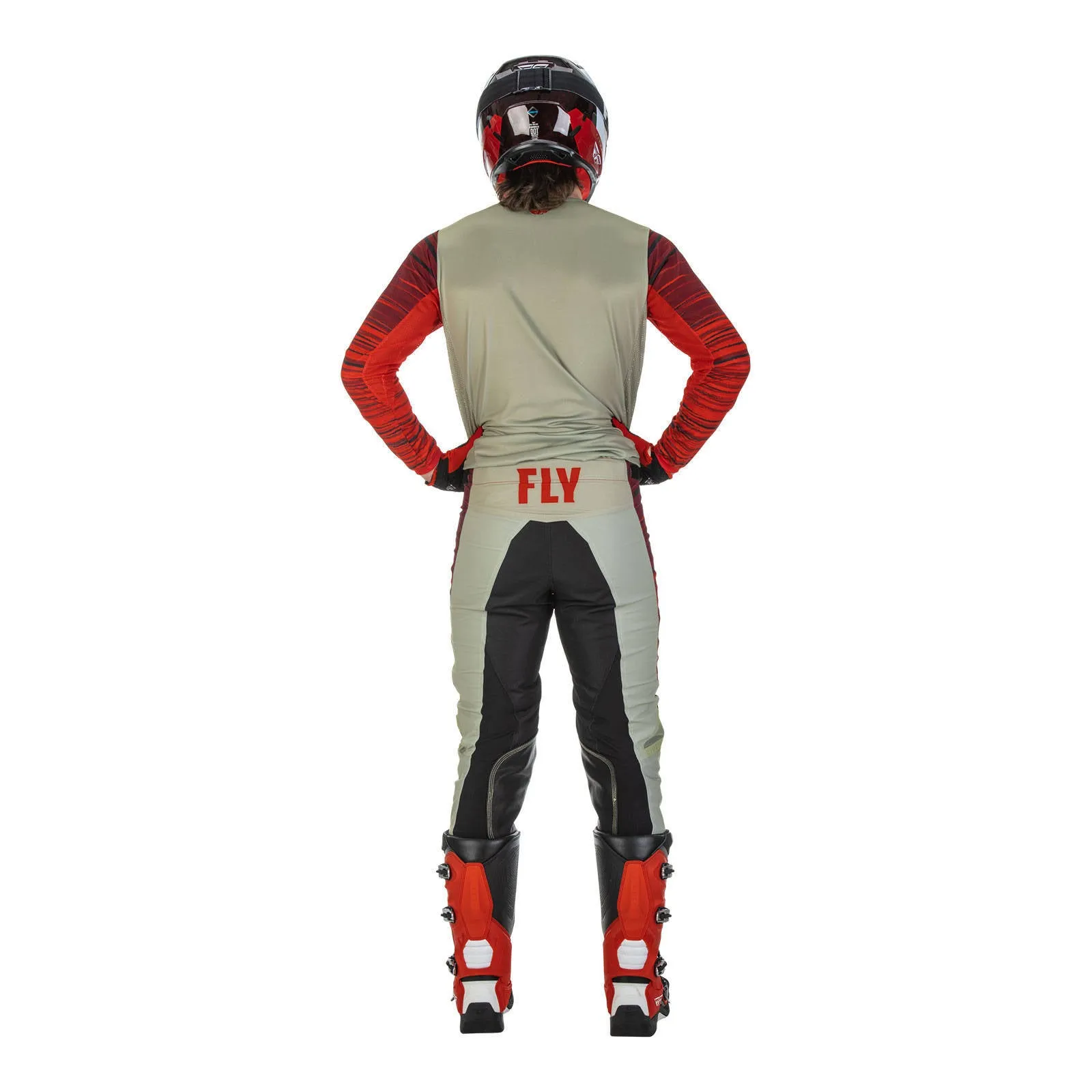 Fly Racing 2022 Kinetic Wave Pant - Light Grey / Red