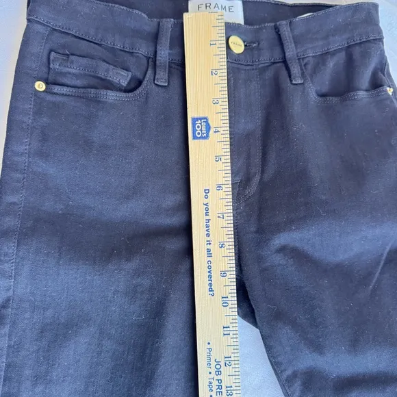FRAME Le Skinny de Jeanne Denim Jeans Black Size 27 4 Flare Raw hippie festival
