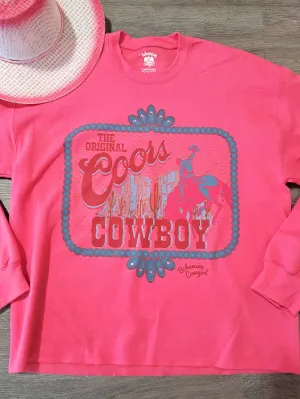 Framed Coors Cowboy Pink Sweatshirt - WS