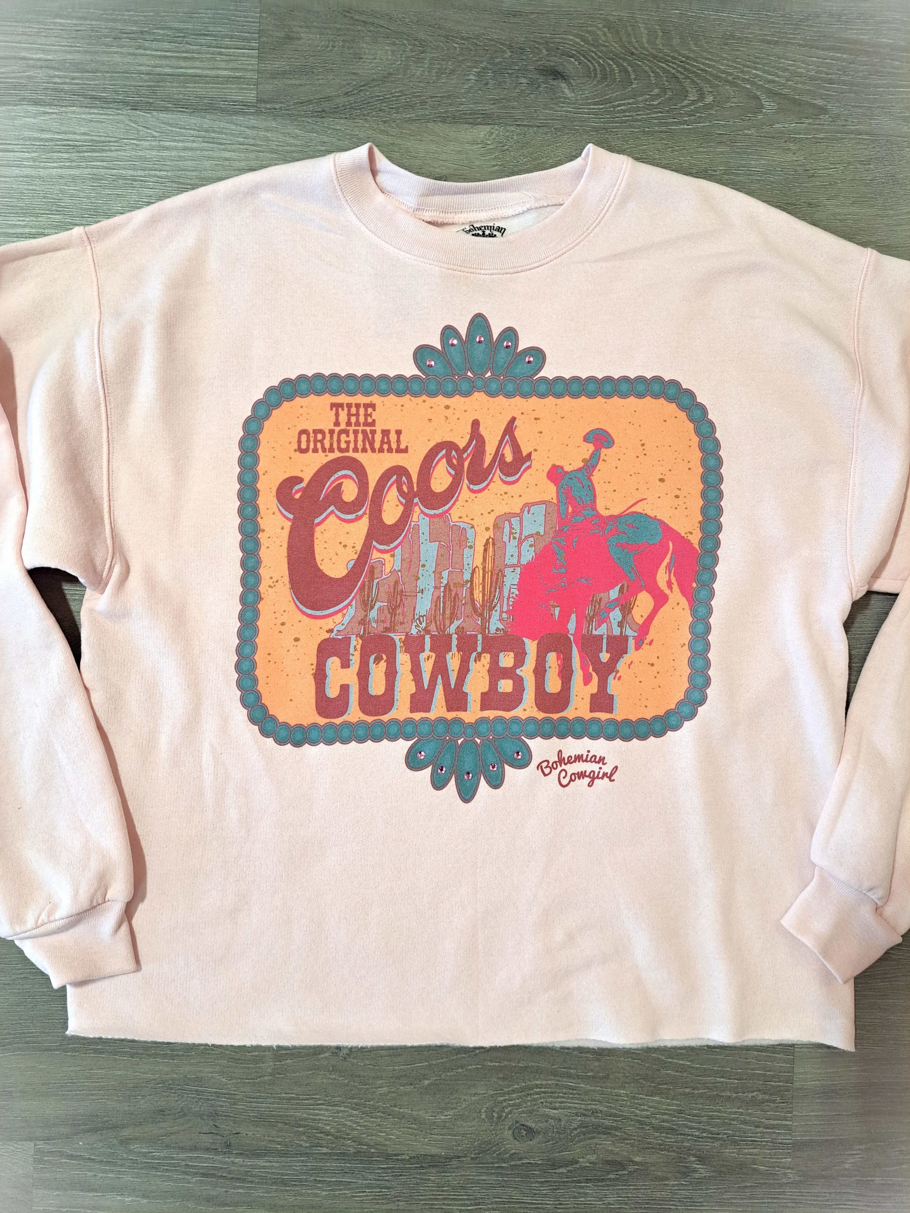 Framed Coors Cowboy Pink Sweatshirt - WS