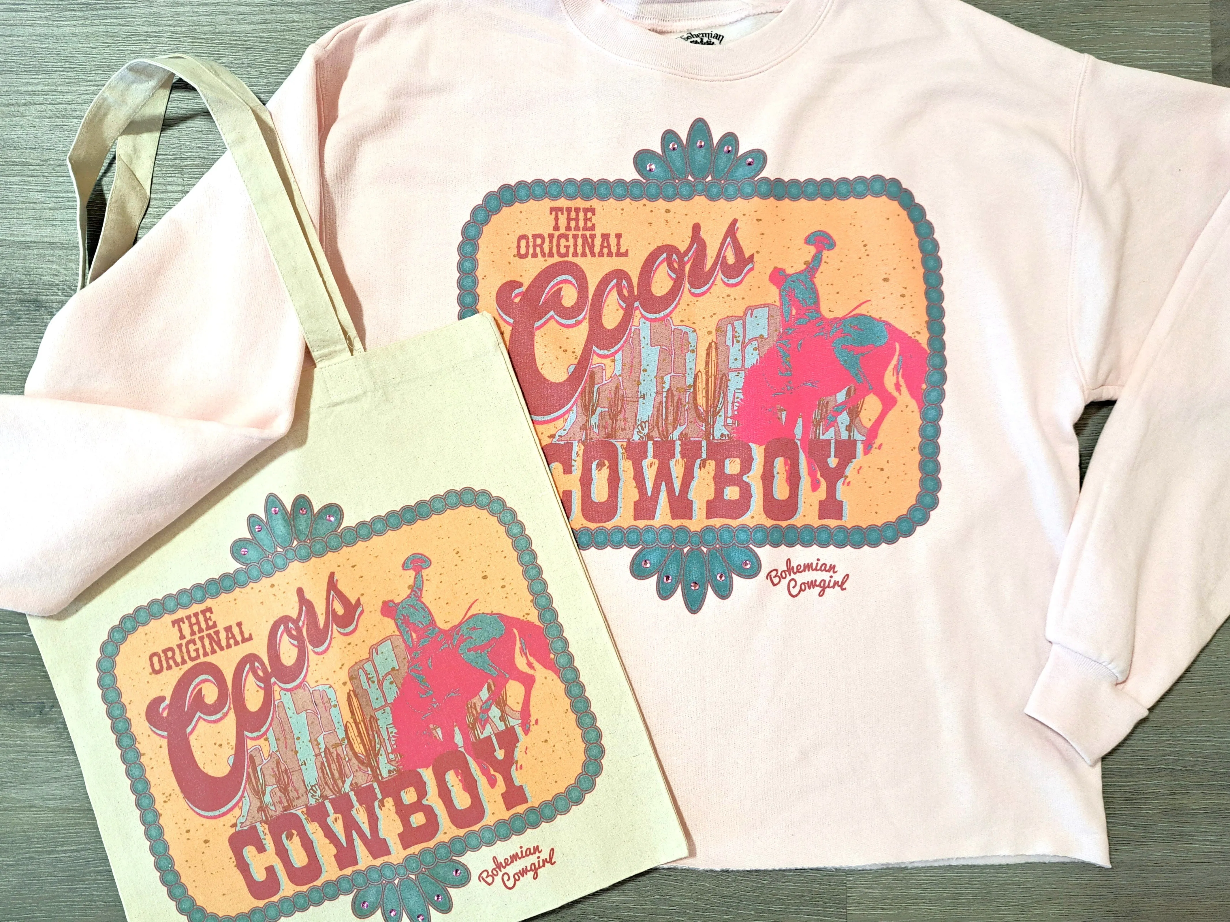 Framed Coors Cowboy Pink Sweatshirt - WS