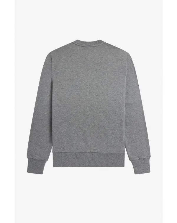 Fred Perry M3701 Graphic Print Sweatshirt Steel Grey Marl