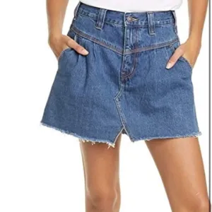 Free People Denim Mini Skirt