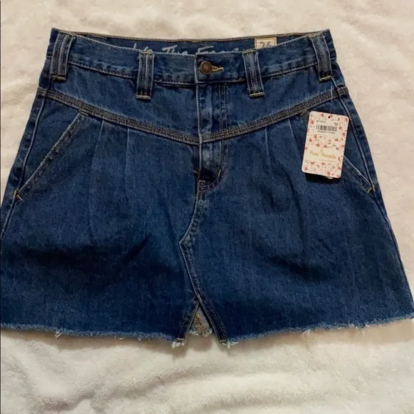 Free People Denim Mini Skirt