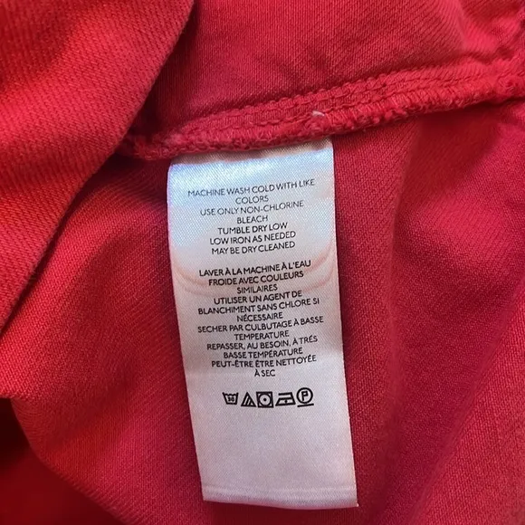 Free People We The Free Rumors Denim Trucker Jacket Strawberry Spritz Red XL