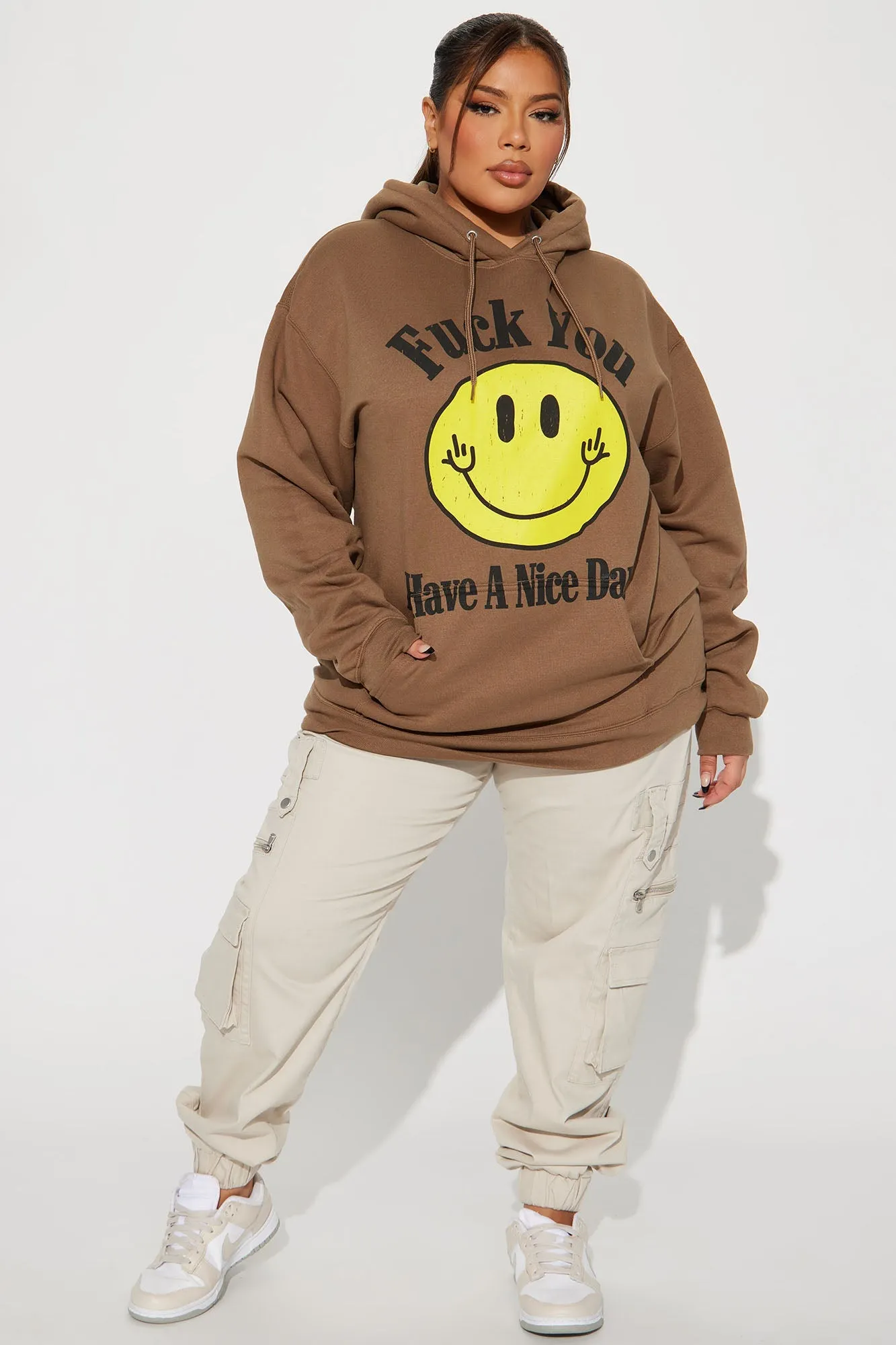 Fuck You Have A Nice Day Hoodie - Taupe