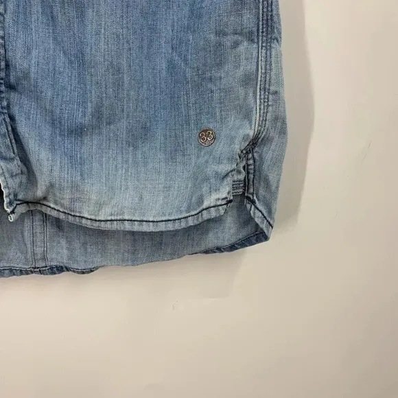 G-Star Raw Women's Western Sleeveless Denim Button Down Jean Dress Size S