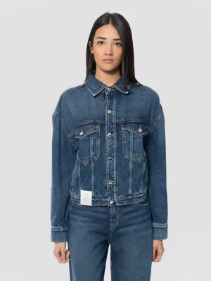 Giacca Trucker in Denim Blu