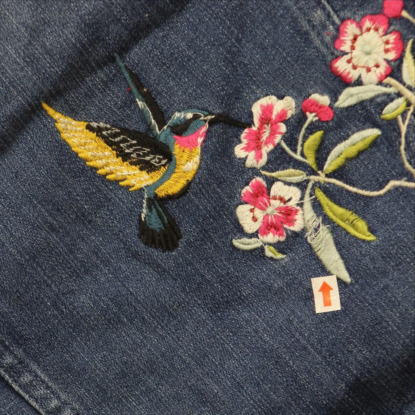G.I.L.I Womens Embroidered Denim Trucker Jean Jacket 166df0b8a16c92 Blue Multi 2