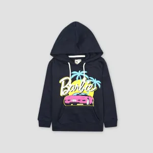 GIRLS BUTTERFLY GRAPHIC HOODIE-006008-NAV
