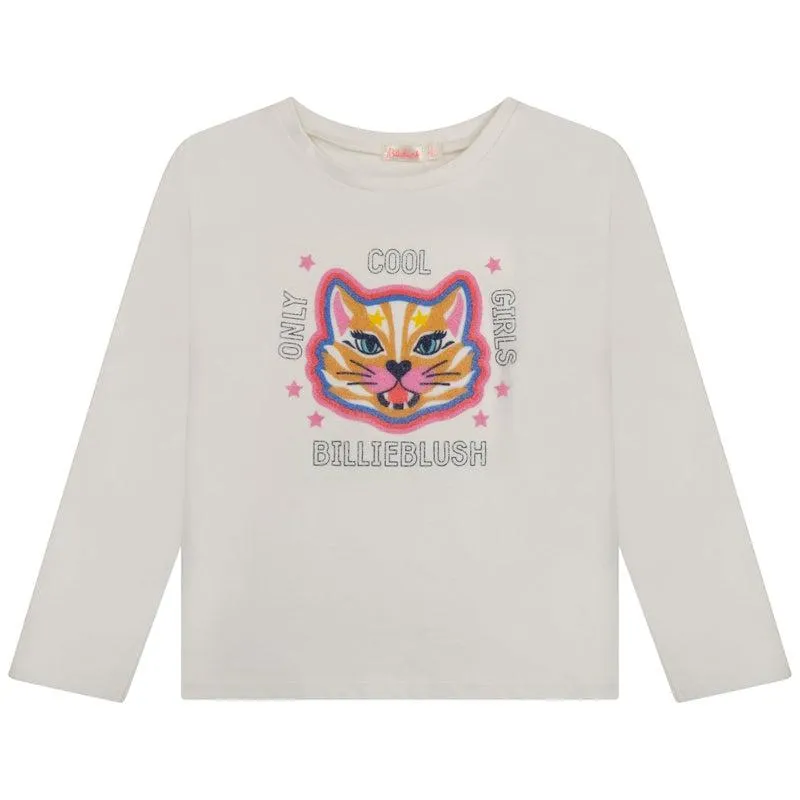 Girls Ivory Mascot Long Sleeve T-Shirt
