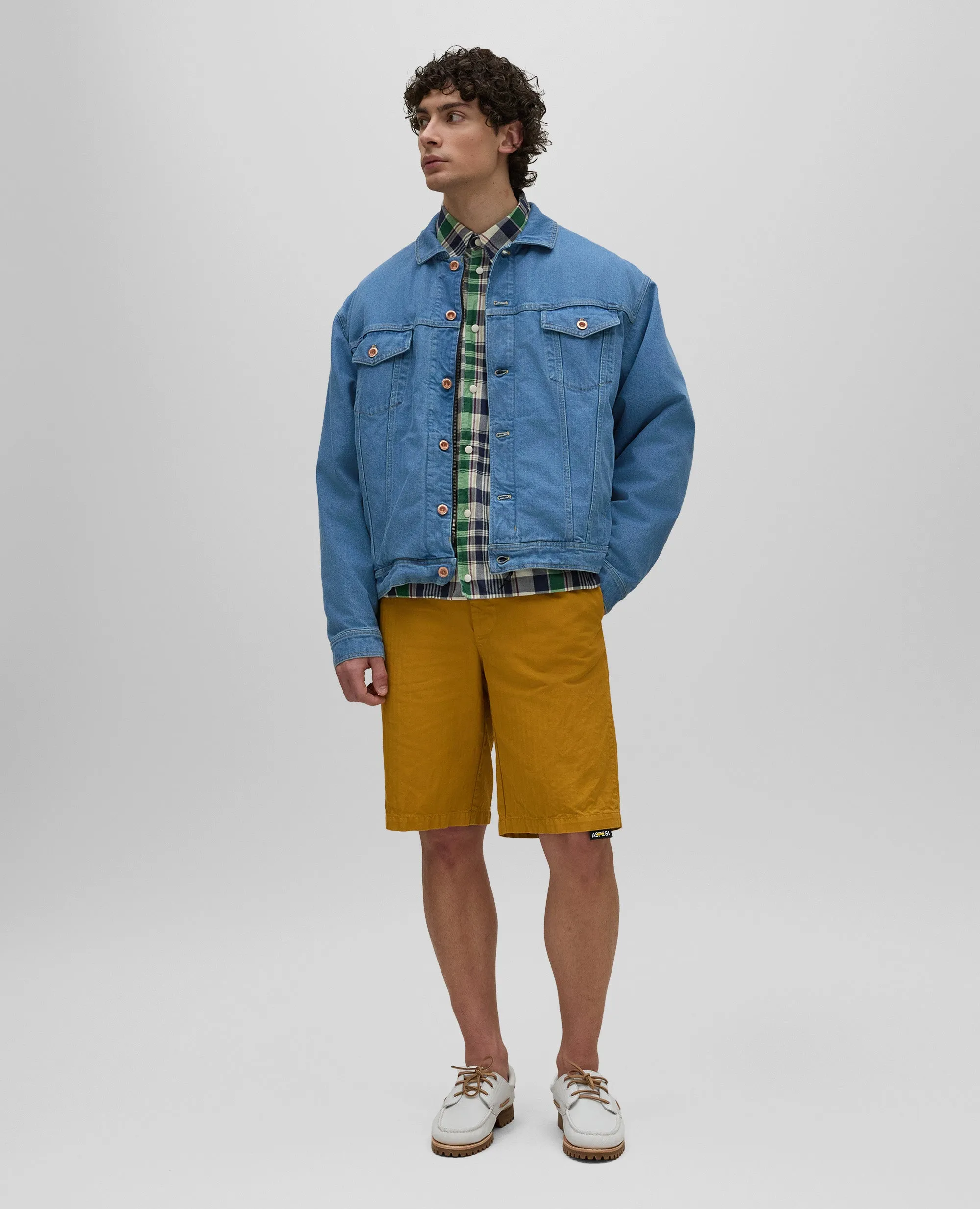 GIUBBOTTO TRUCKER IN DENIM - DENIM CHIARO