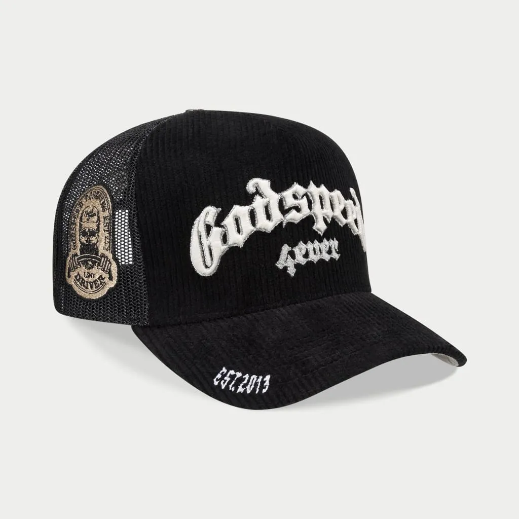 GS FOREVER TRUCKER HAT (Black Corduroy)