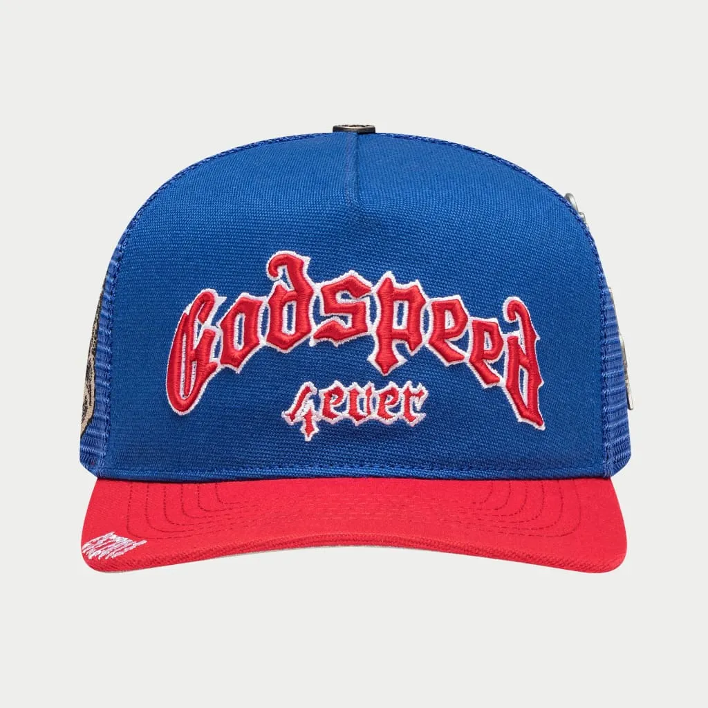 GS FOREVER TRUCKER HAT (BLUE/RED)